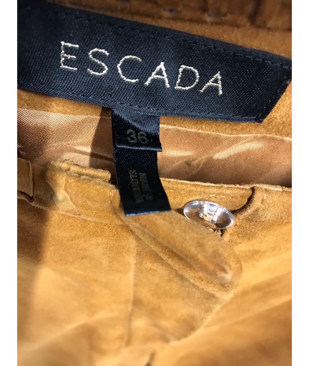 ESCADA Коричневый замшевый костюм с брюками, фото 6