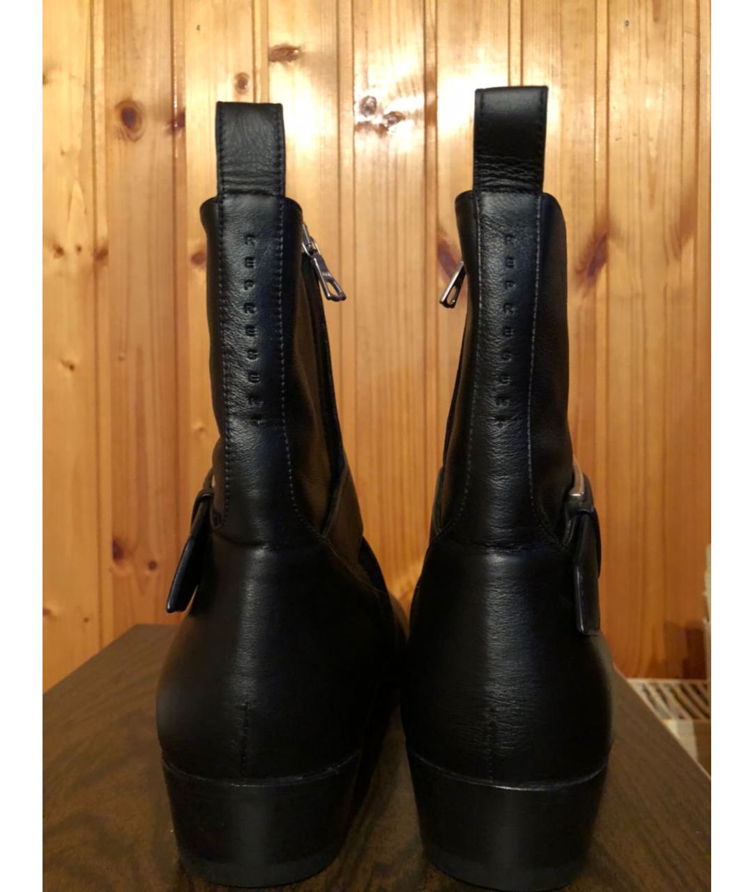 REPRESENT Черные кожаные высокие ботинки, фото 4