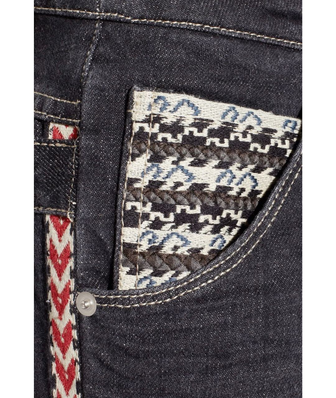 ISABEL MARANT ETOILE Мульти хлопковые прямые джинсы, фото 5