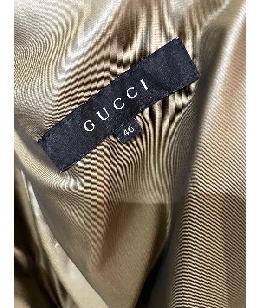 GUCCI Золотая полиэстеровая куртка, фото 7