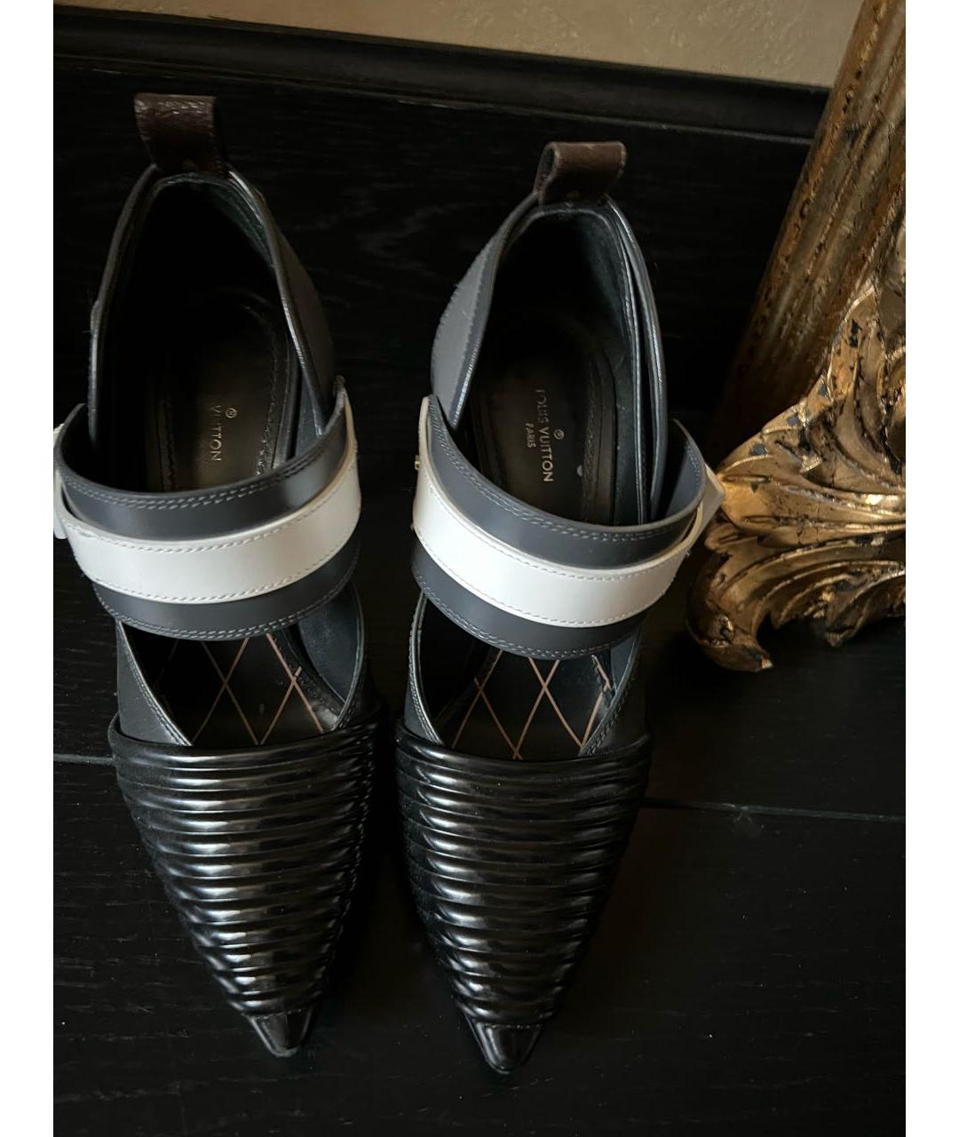 LOUIS VUITTON Черные кожаные туфли, фото 3