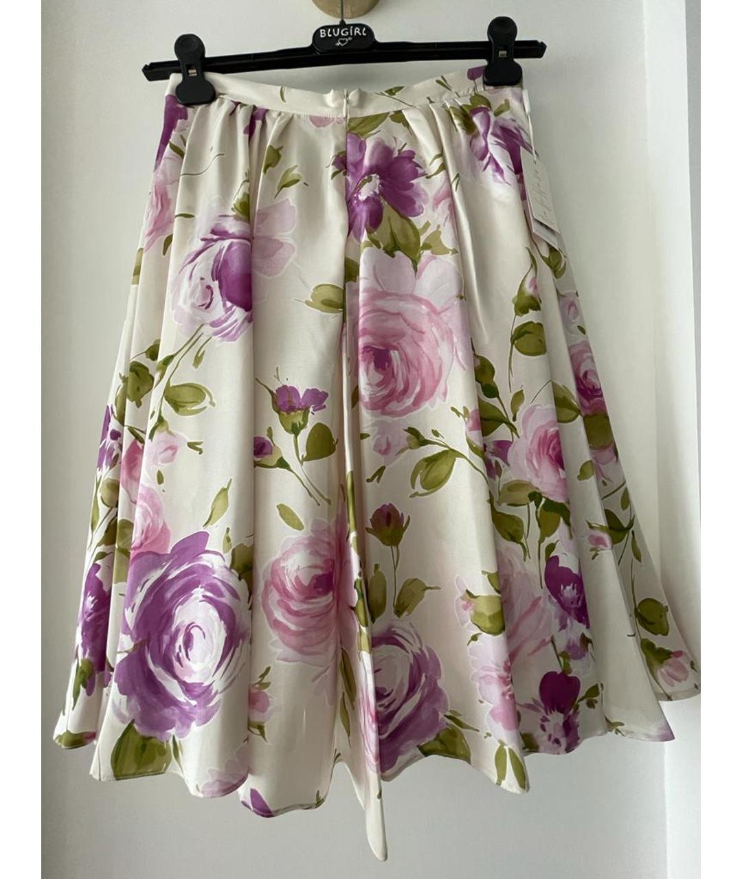 BLUGIRL Мульти шелковая юбка миди, фото 2