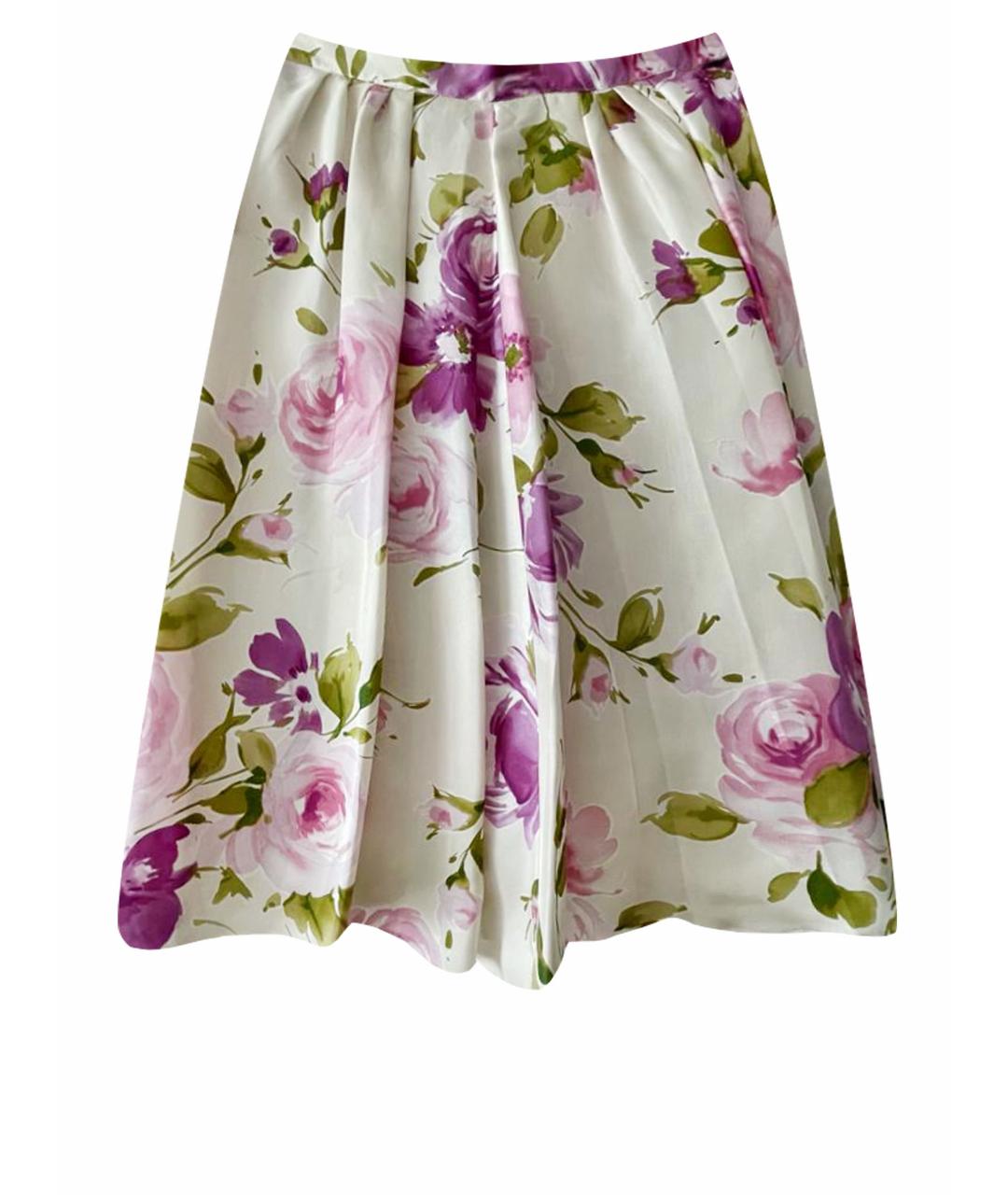 BLUGIRL Мульти шелковая юбка миди, фото 1