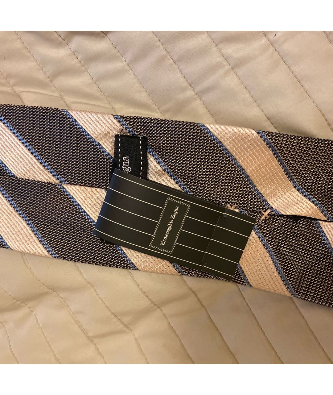 ERMENEGILDO ZEGNA Антрацитовый шелковый галстук, фото 3
