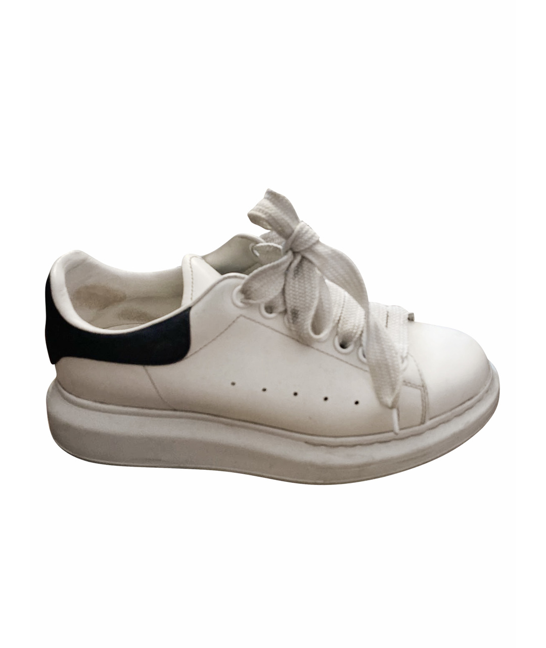ALEXANDER MCQUEEN Белые кожаные кроссовки, фото 1