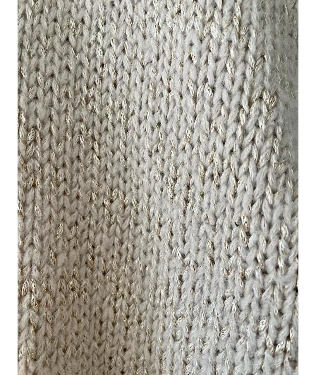 MISS BLUMARINE Бежевый ацетатный джемпер / свитер, фото 5