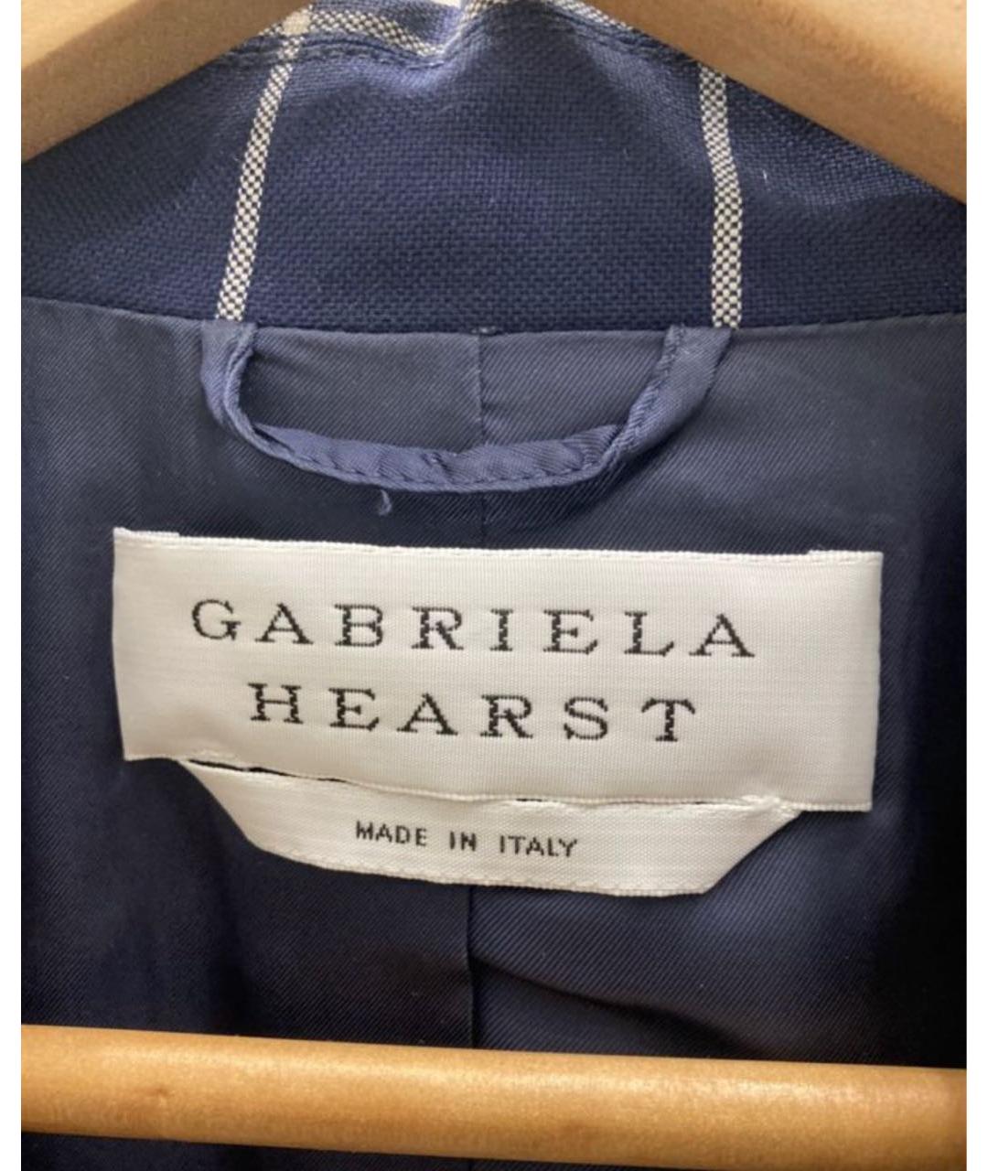 GABRIELA HEARST Темно-синий шелковый жакет/пиджак, фото 3