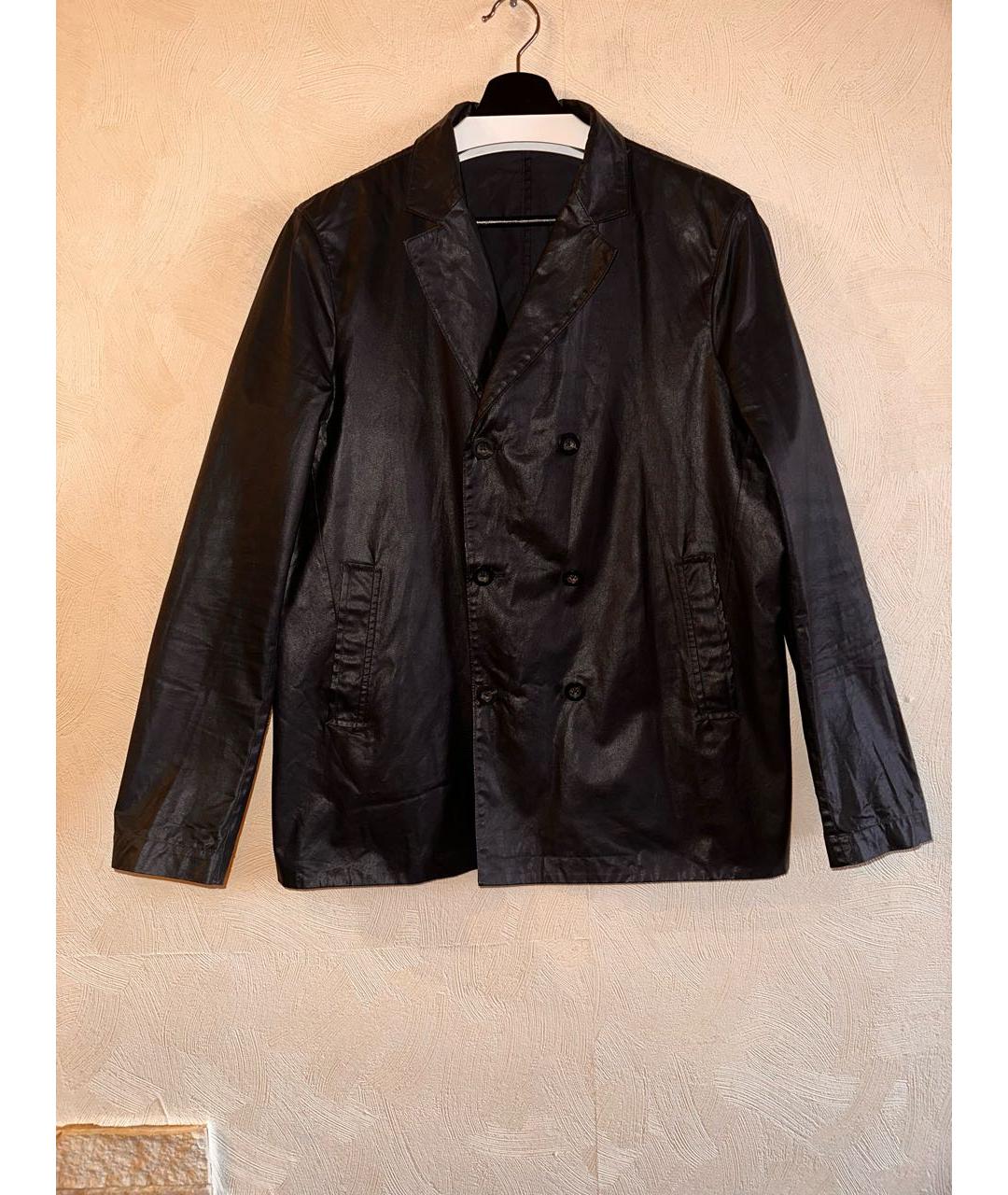 JIL SANDER Черный хлопковый пиджак, фото 7