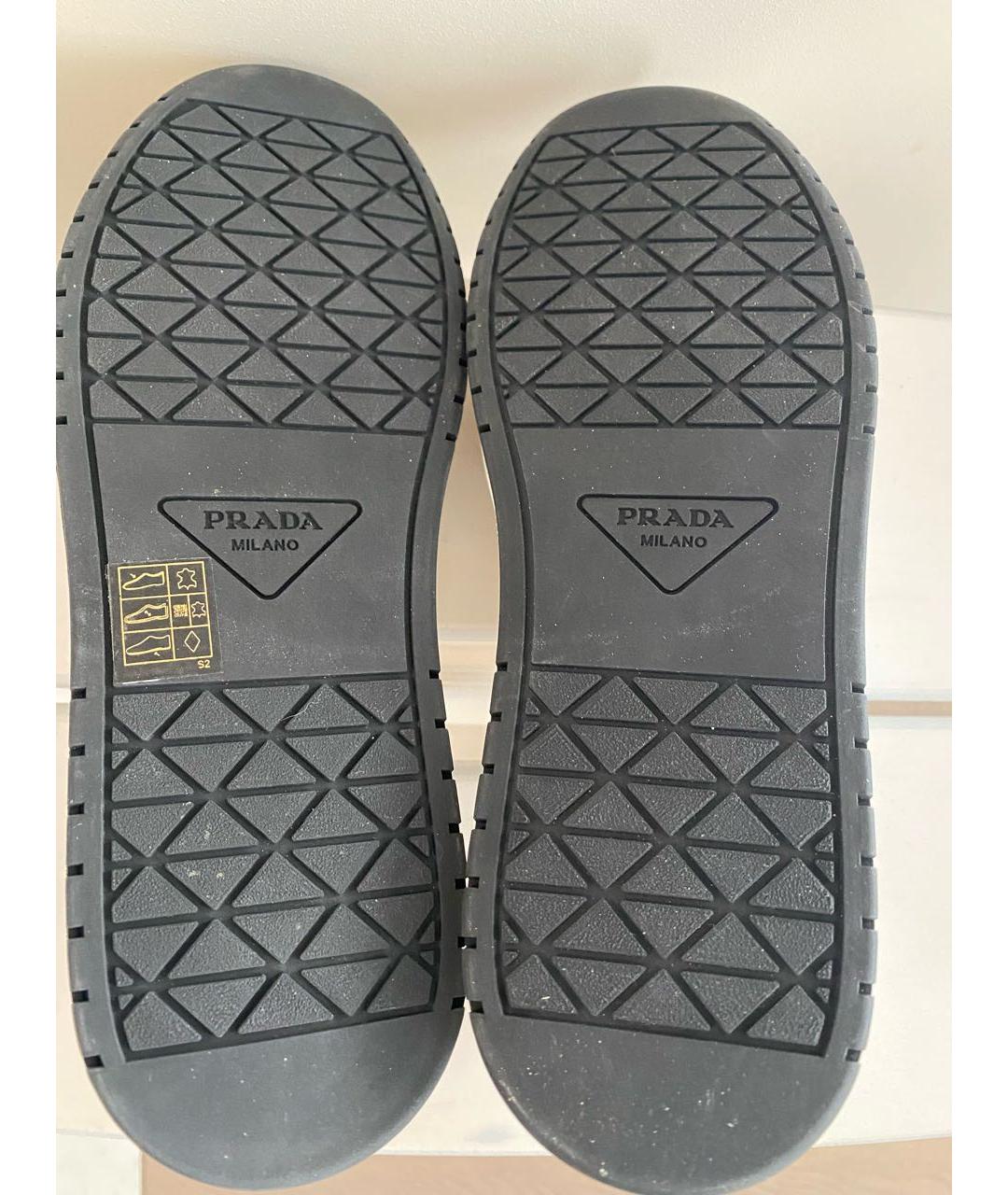 PRADA Белые кожаные кеды, фото 8