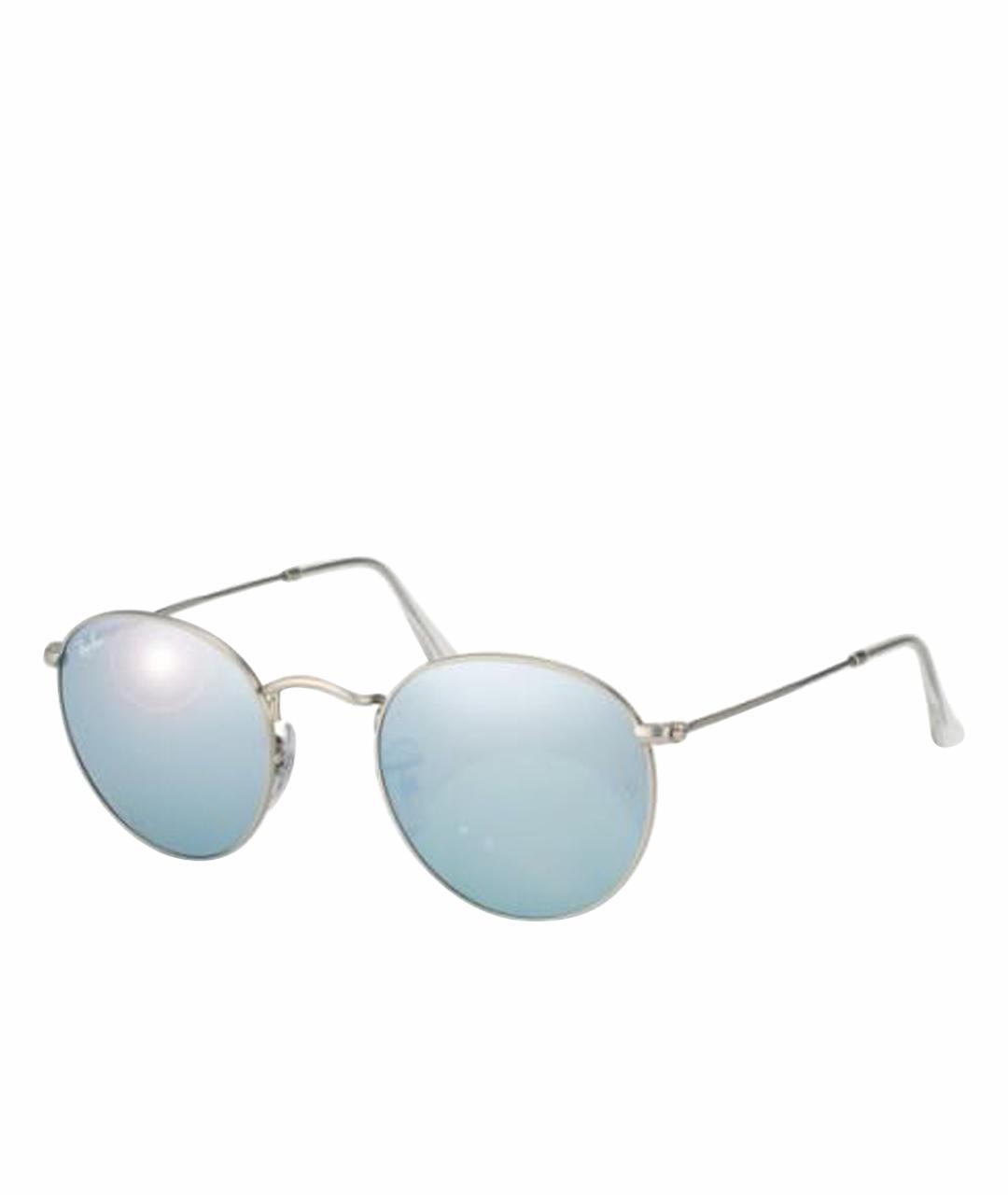 RAY BAN Серебряные металлические солнцезащитные очки, фото 1