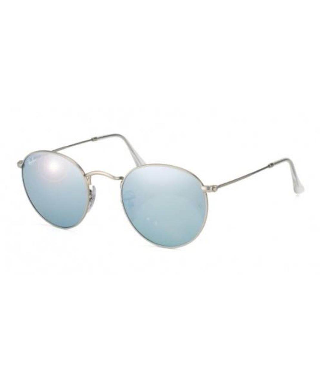 RAY BAN Серебряные металлические солнцезащитные очки, фото 5