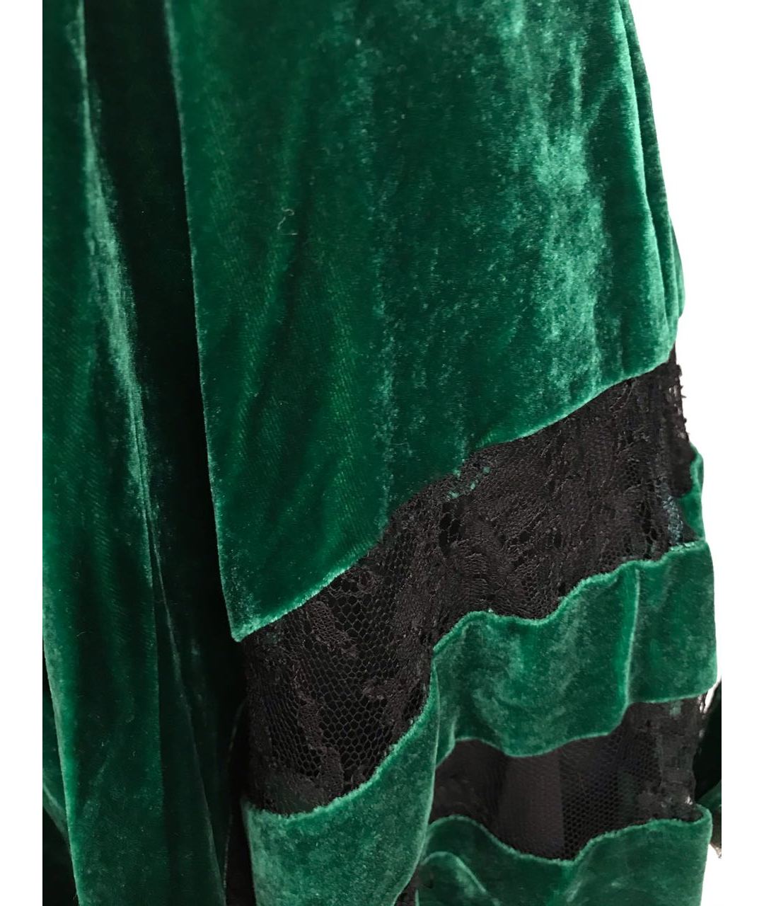ELIE SAAB Зеленые велюровое платье, фото 3