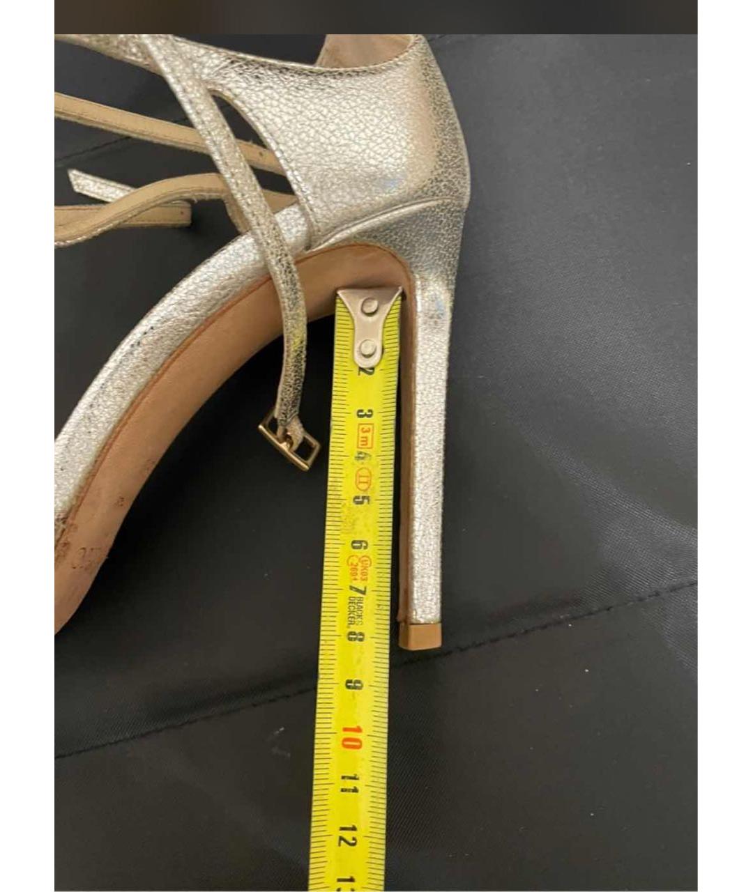 JIMMY CHOO Серебряные кожаные туфли, фото 5
