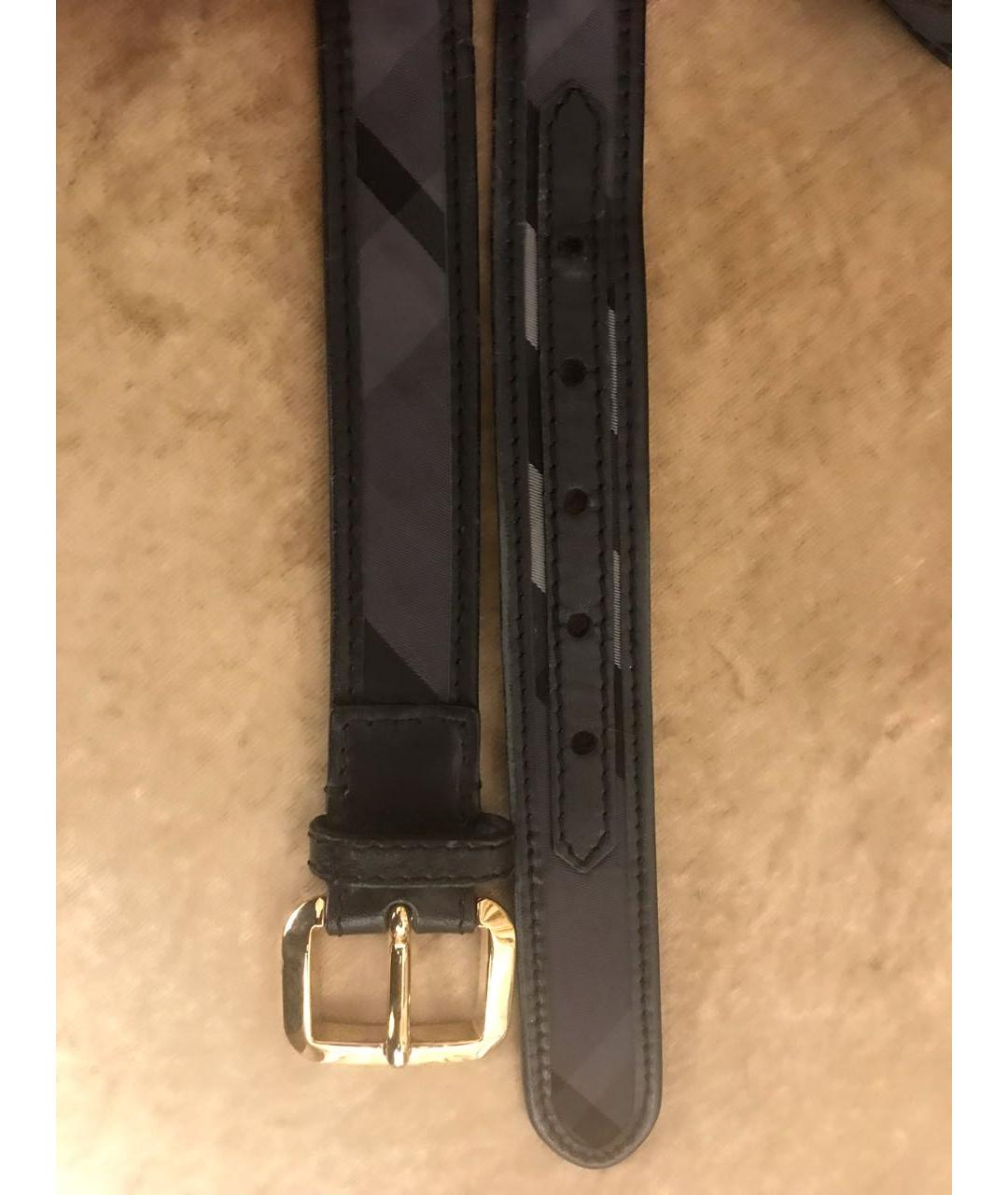BURBERRY Черный ремень, фото 4