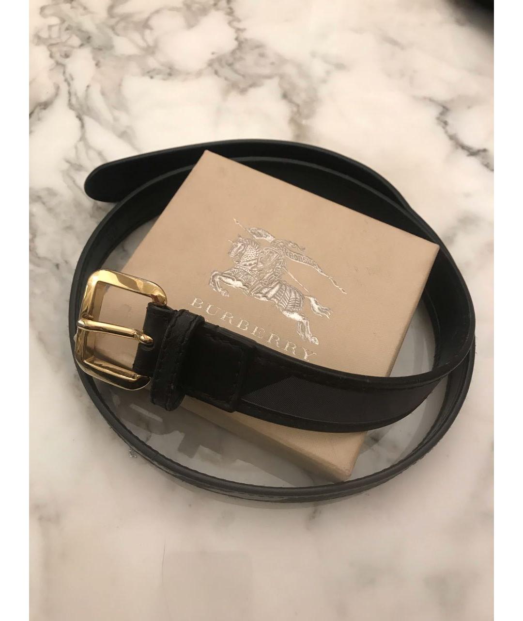BURBERRY Черный ремень, фото 2