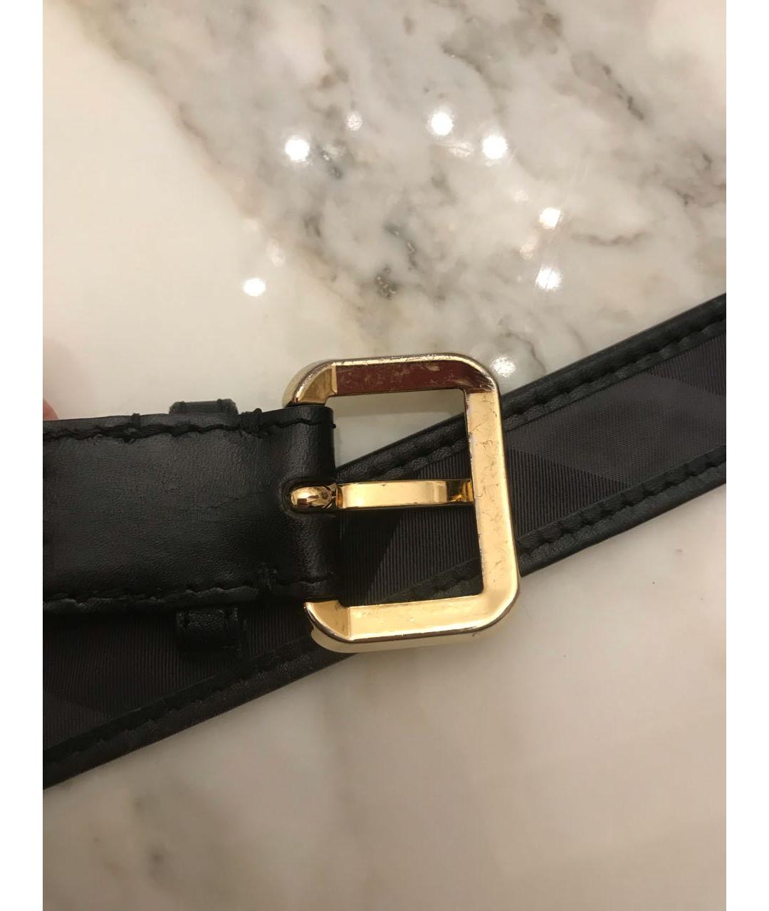 BURBERRY Черный ремень, фото 5