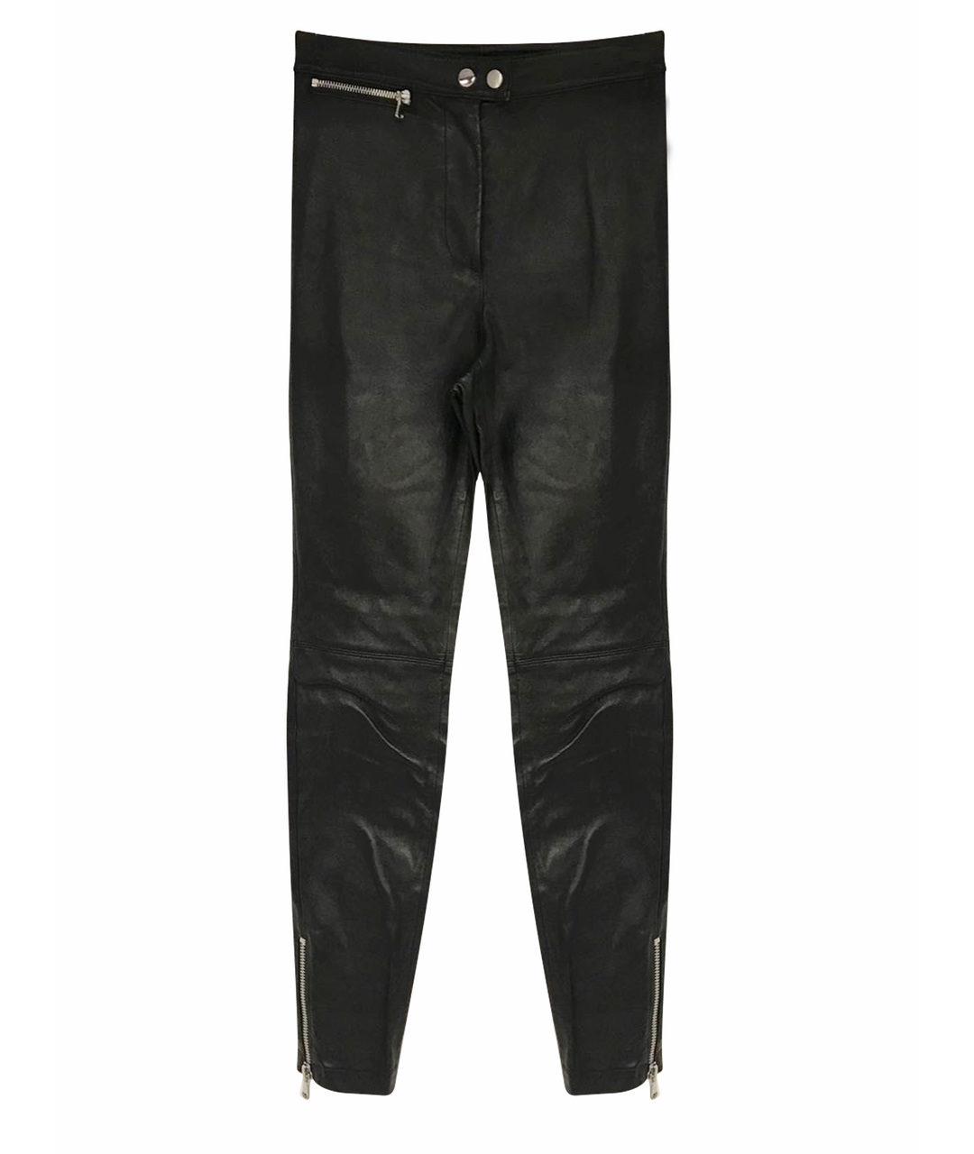 3.1 PHILLIP LIM Черные кожаные прямые брюки, фото 1