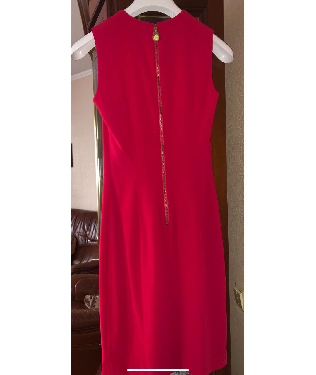 ELISABETTA FRANCHI Красное полиэстеровое вечернее платье, фото 2
