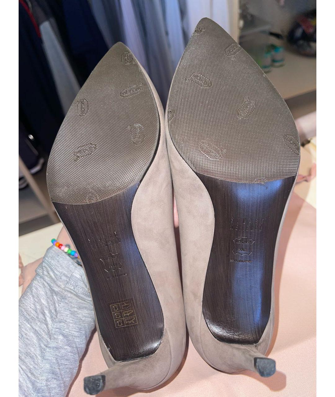 STUART WEITZMAN Бежевые замшевые туфли, фото 7