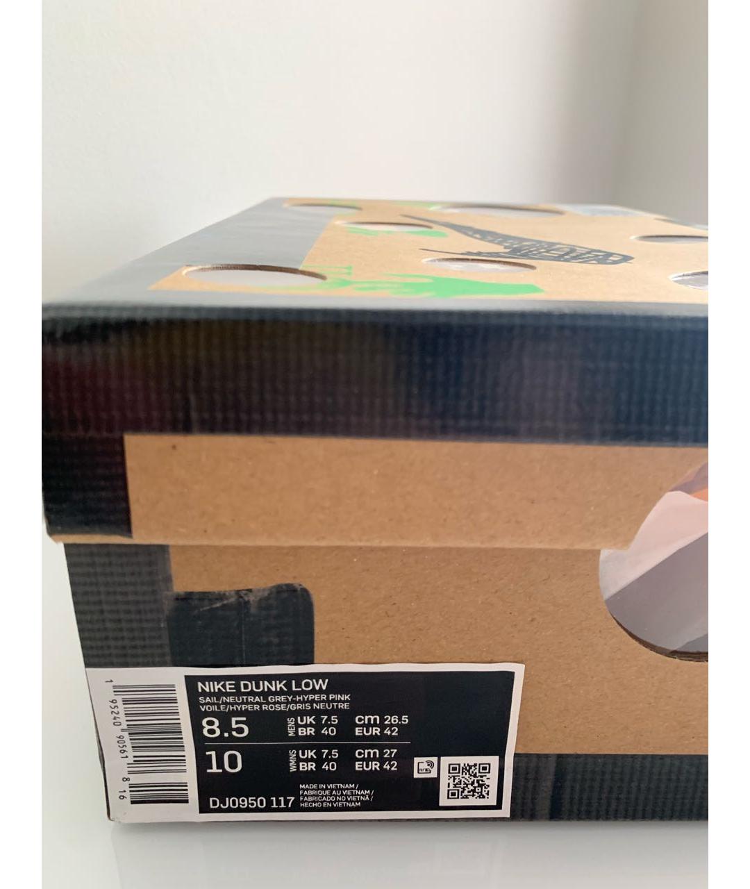 NIKE X OFF-WHITE Серые замшевые низкие кроссовки / кеды, фото 8