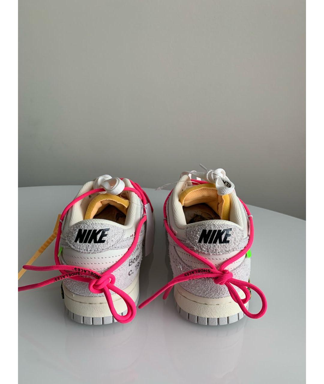 NIKE X OFF-WHITE Серые замшевые низкие кроссовки / кеды, фото 4