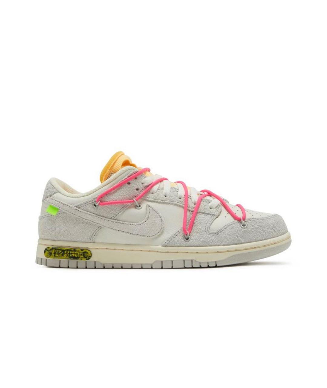 NIKE X OFF-WHITE Серые замшевые низкие кроссовки / кеды, фото 9