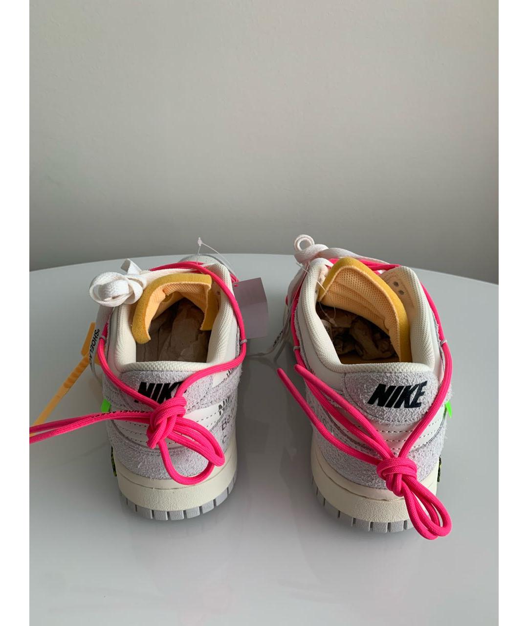 NIKE X OFF-WHITE Серые замшевые низкие кроссовки / кеды, фото 4