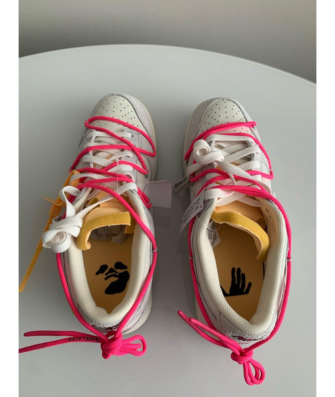 NIKE X OFF-WHITE Серые замшевые низкие кроссовки / кеды, фото 3