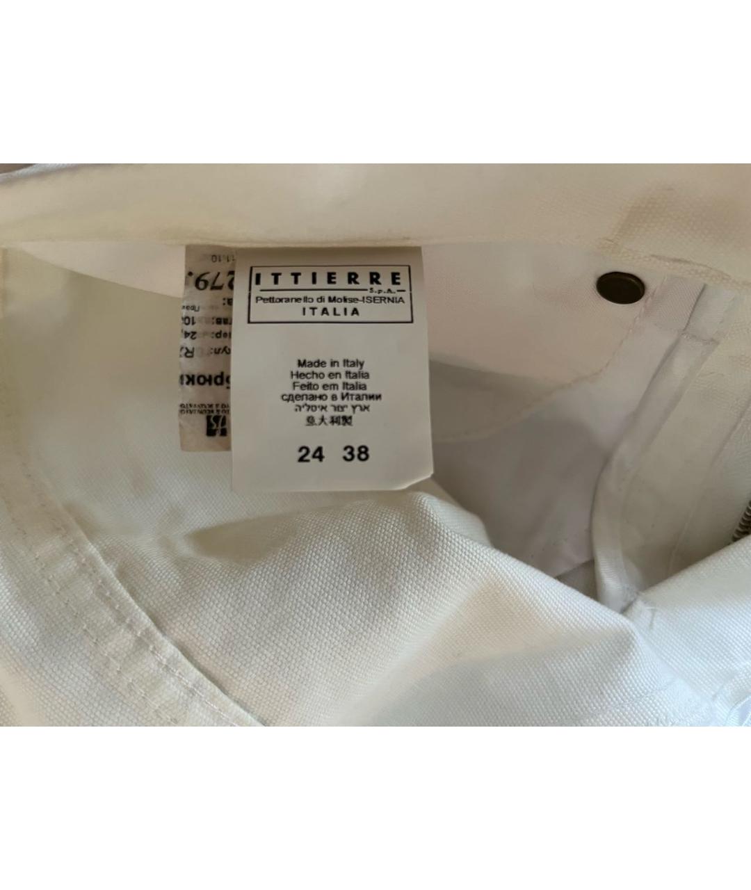 GIANFRANCO FERRE Белые хлопковые прямые брюки, фото 7