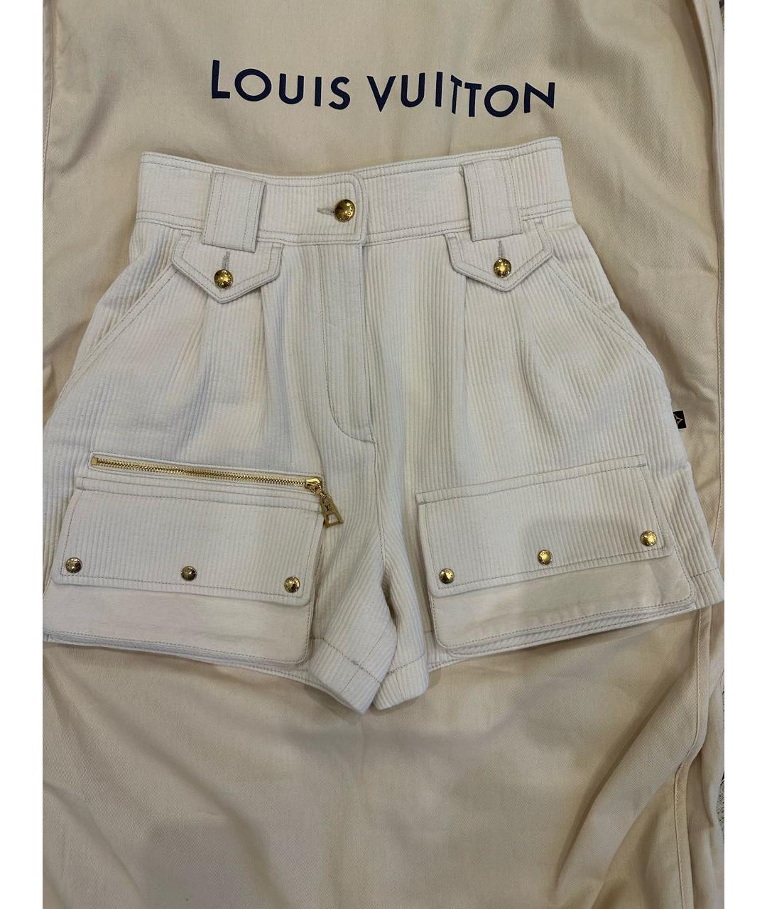LOUIS VUITTON Бежевые хлопковые шорты, фото 6
