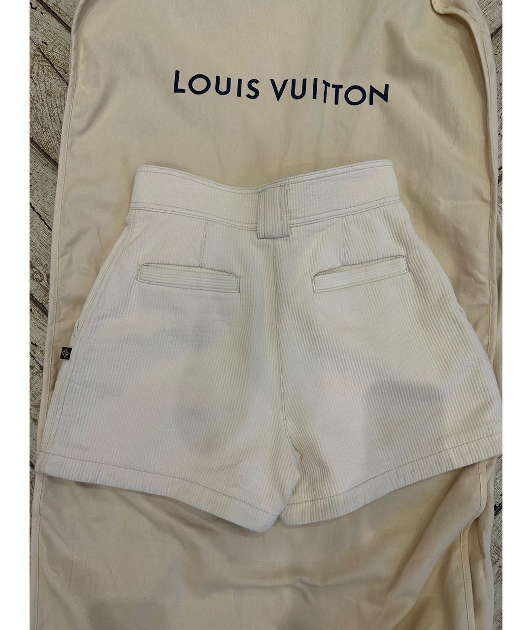LOUIS VUITTON Бежевые хлопковые шорты, фото 2