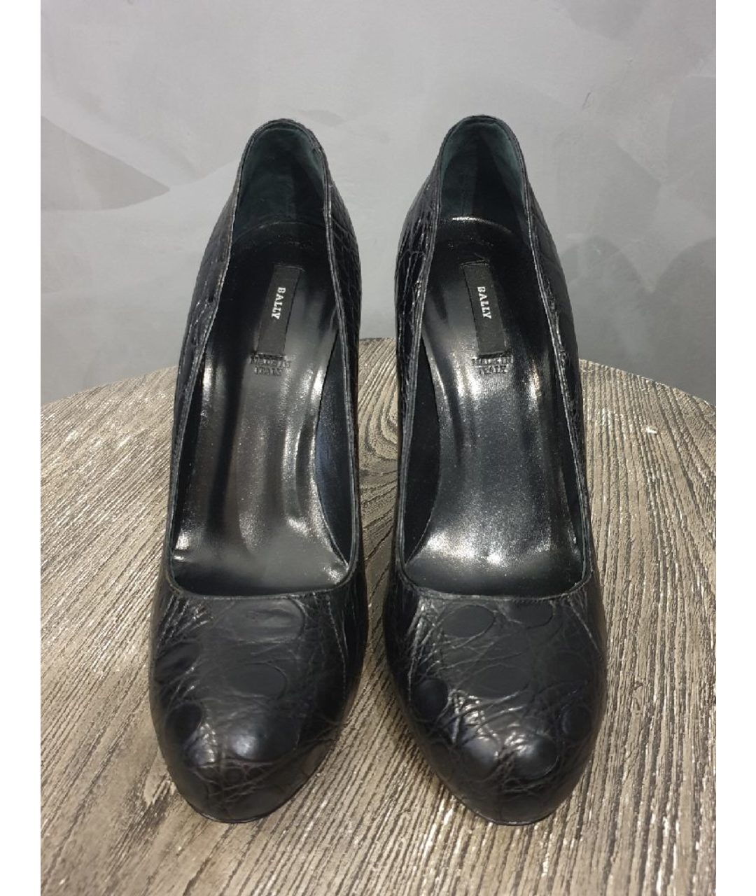 BALLY Черные туфли из экзотической кожи, фото 2