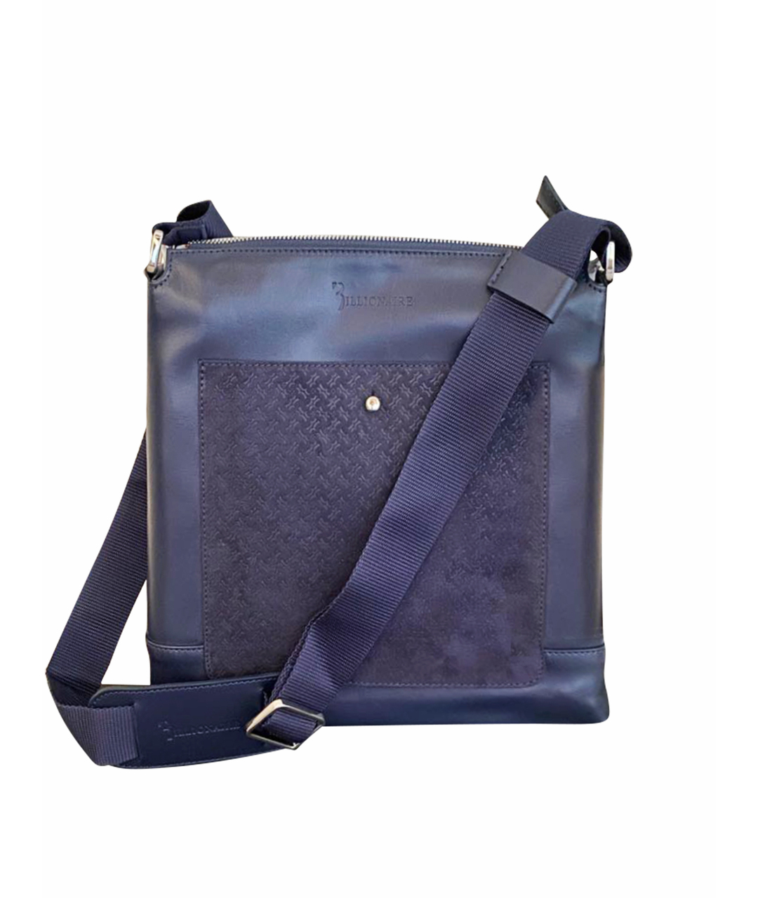 BILLIONAIRE Синяя замшевая сумка на плечо, фото 1