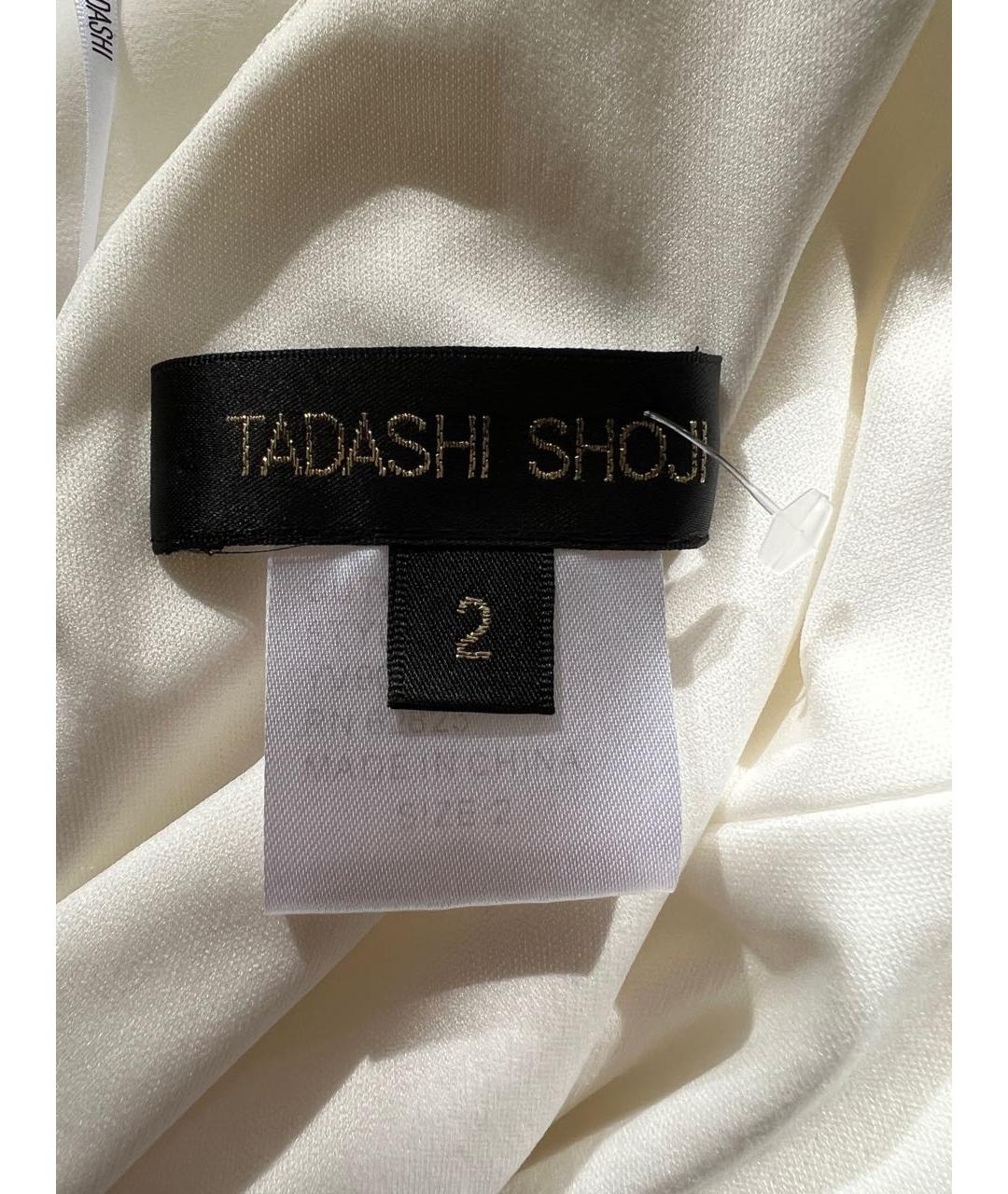 TADASHI SHOJI Белое синтетическое коктейльное платье, фото 6