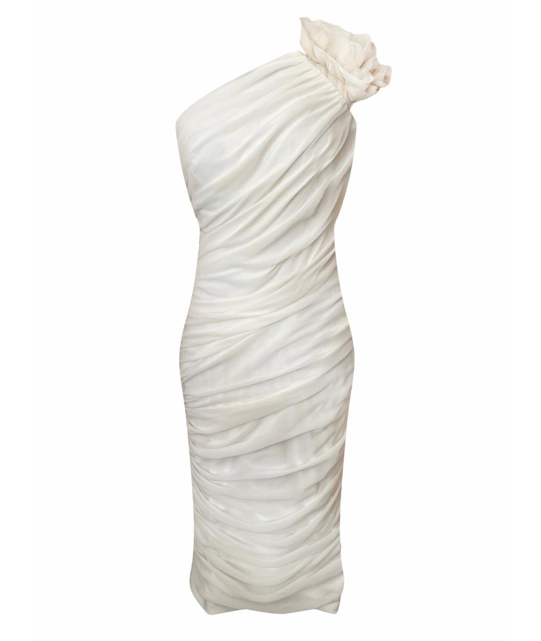 TADASHI SHOJI Белое синтетическое коктейльное платье, фото 1