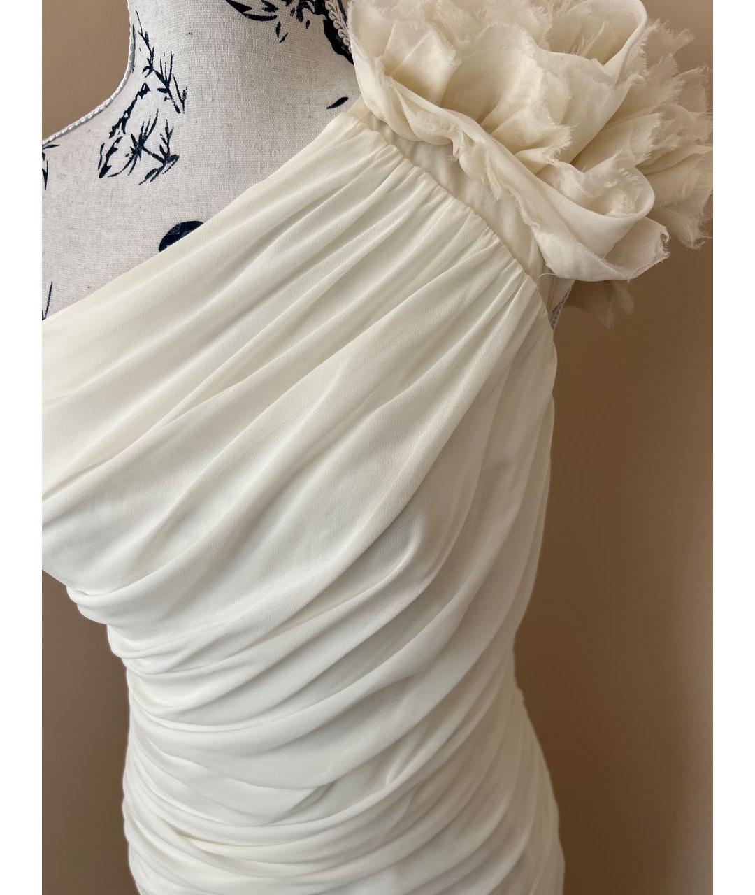 TADASHI SHOJI Белое синтетическое коктейльное платье, фото 3