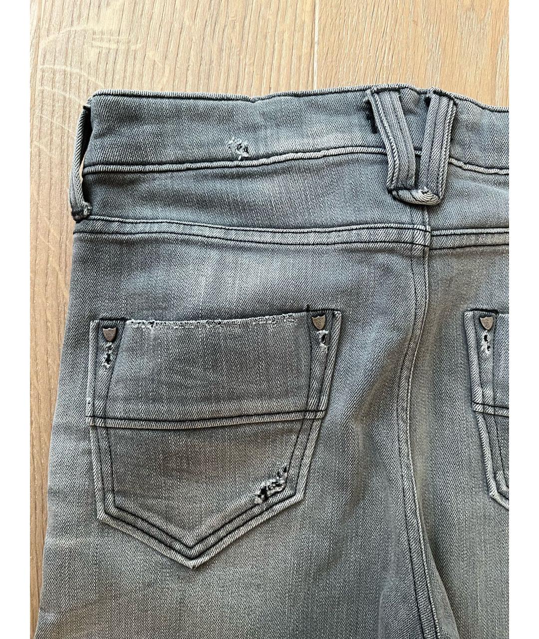 HTC HOLLYWOOD TRADING COMPANY Антрацитовые хлопковые джинсы слим, фото 7