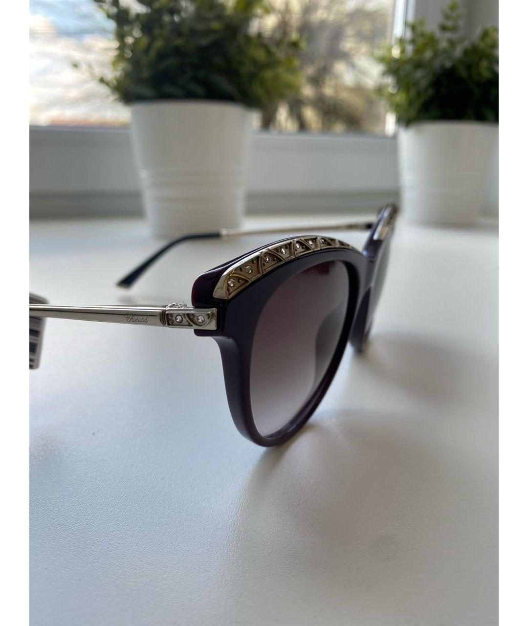 CHOPARD Фиолетовые пластиковые солнцезащитные очки, фото 3