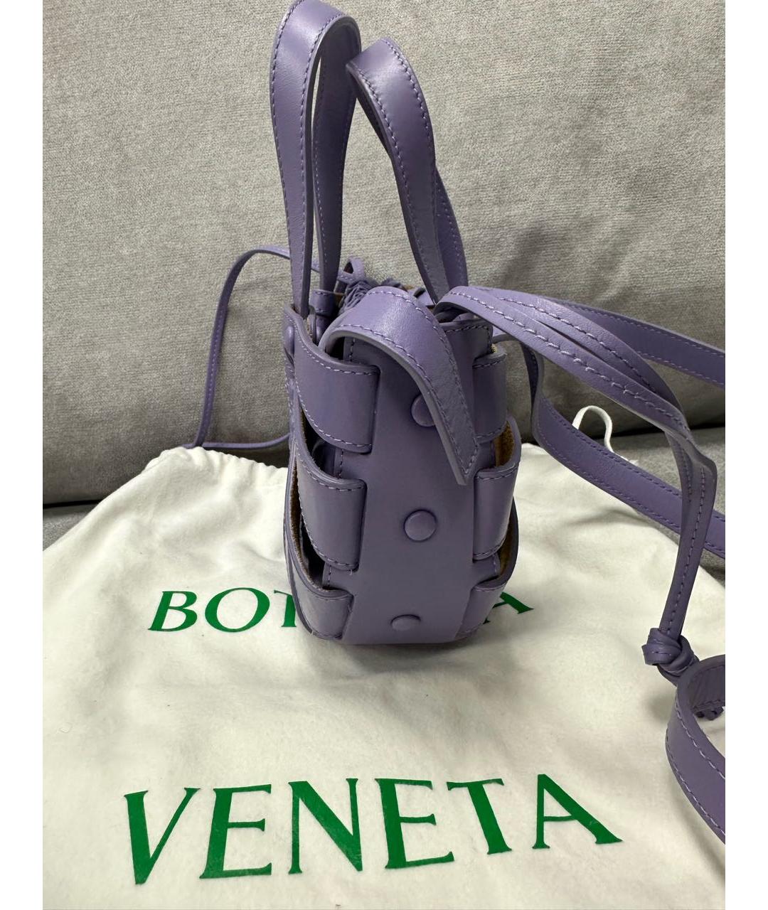 BOTTEGA VENETA Фиолетовая кожаная сумка через плечо, фото 2