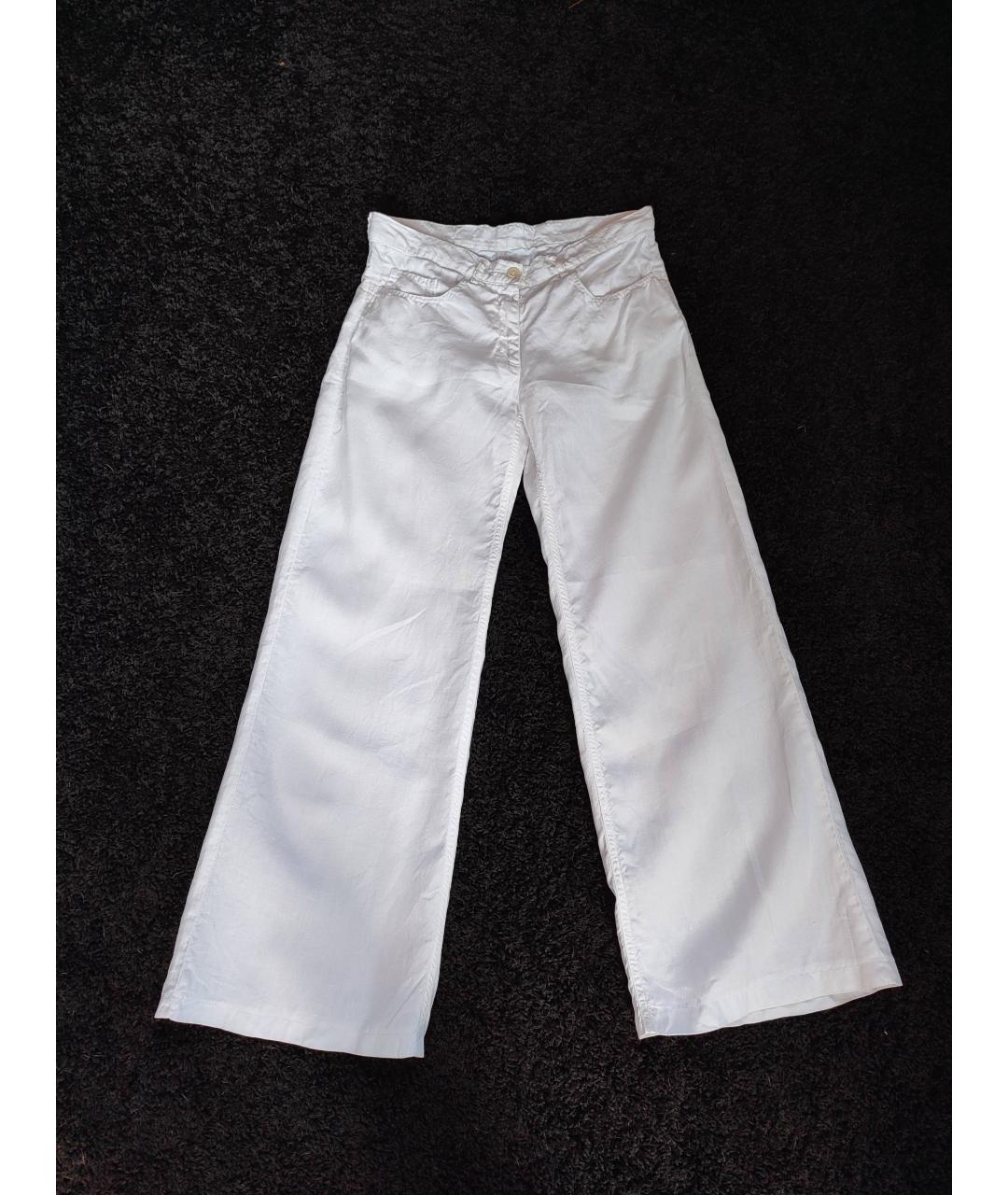 PAUL & SHARK Белые льняные брюки широкие, фото 10