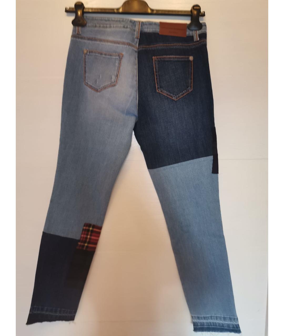 ERMANNO SCERVINO Мульти хлопко-эластановые джинсы слим, фото 2