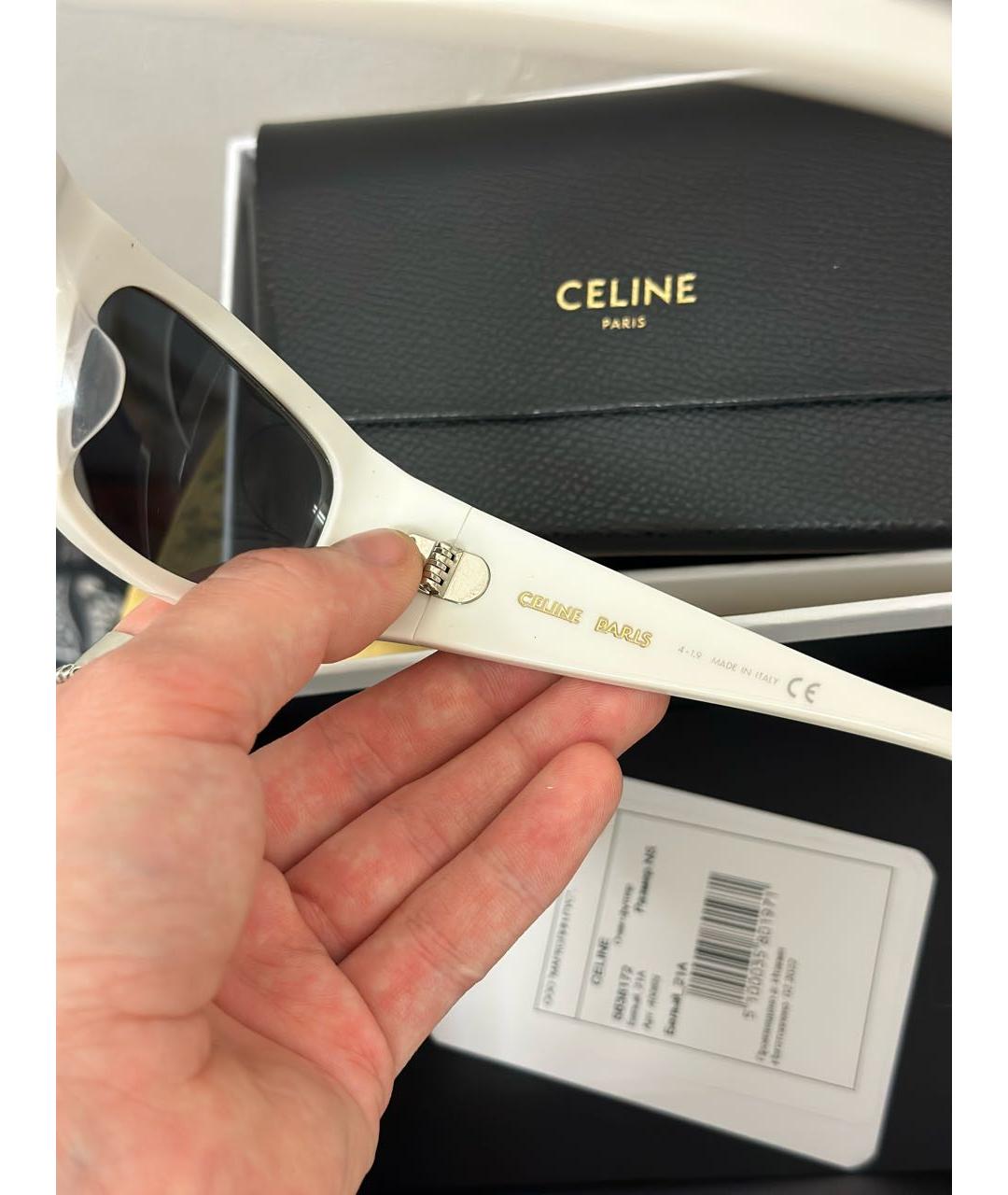CELINE PRE-OWNED Белые солнцезащитные очки, фото 3