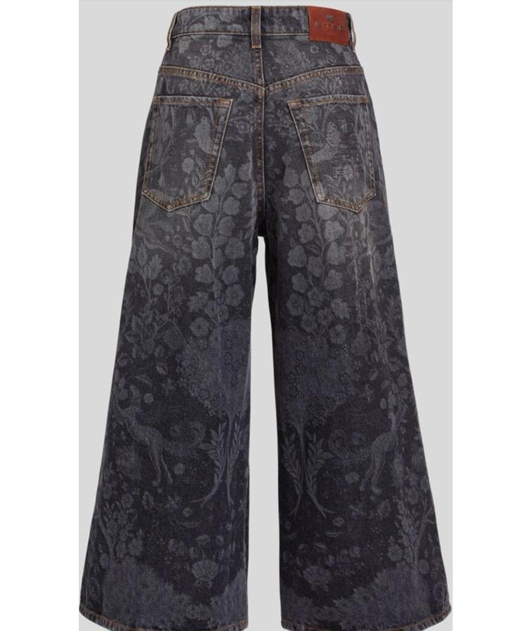 ETRO Антрацитовые хлопковые джинсы клеш, фото 2