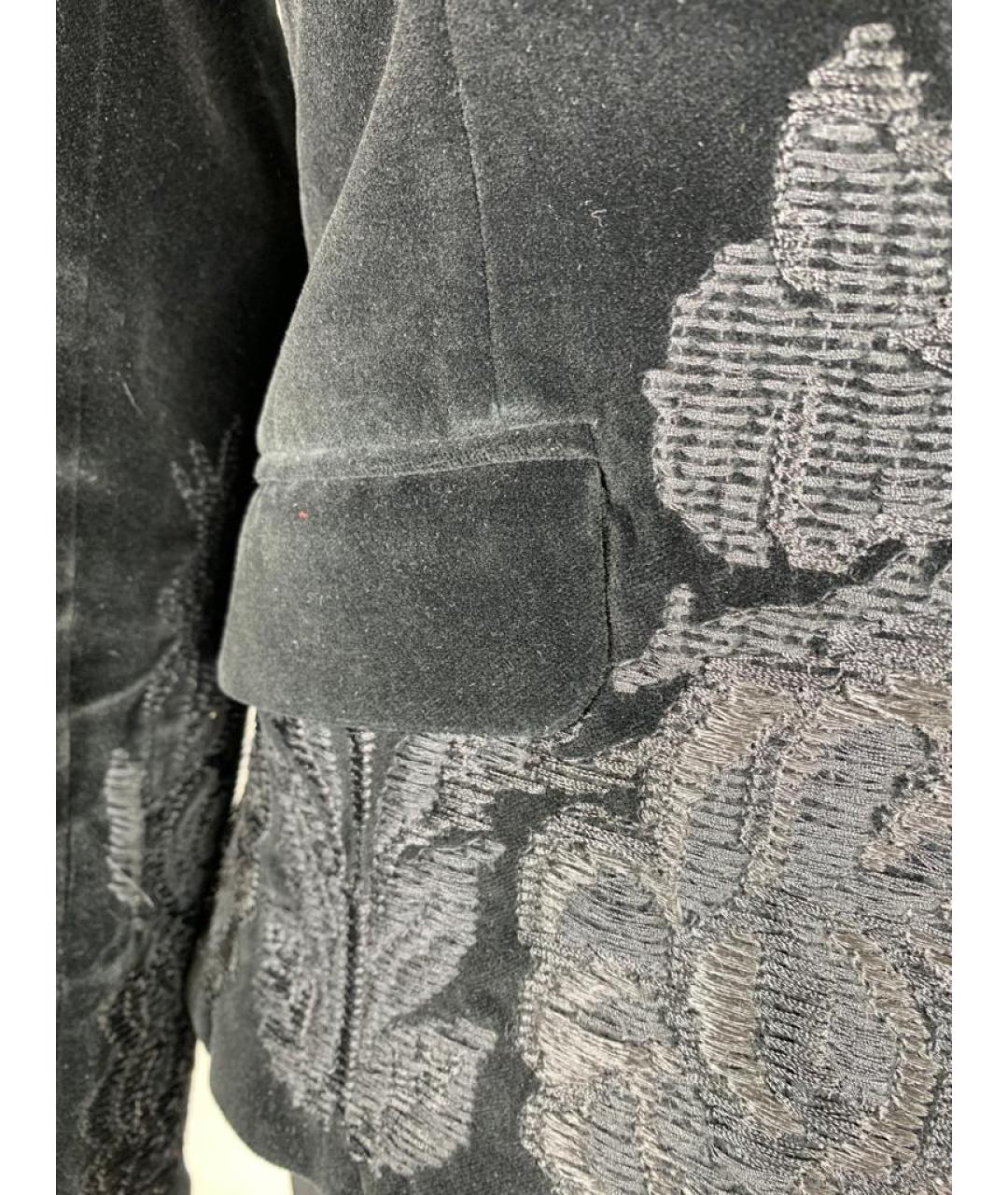 ERMANNO SCERVINO Черный бархатный жакет/пиджак, фото 9