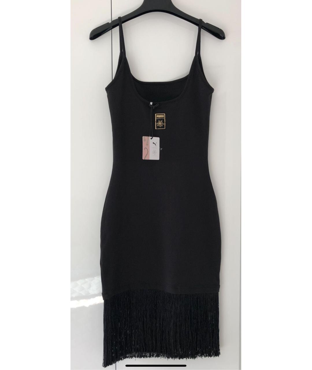 PUMA Черное хлопко-эластановое повседневное платье, фото 2