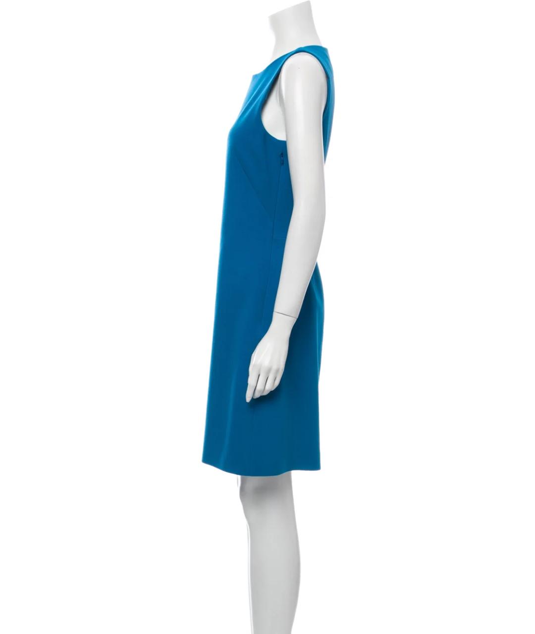THEORY Голубое шерстяное повседневное платье, фото 5