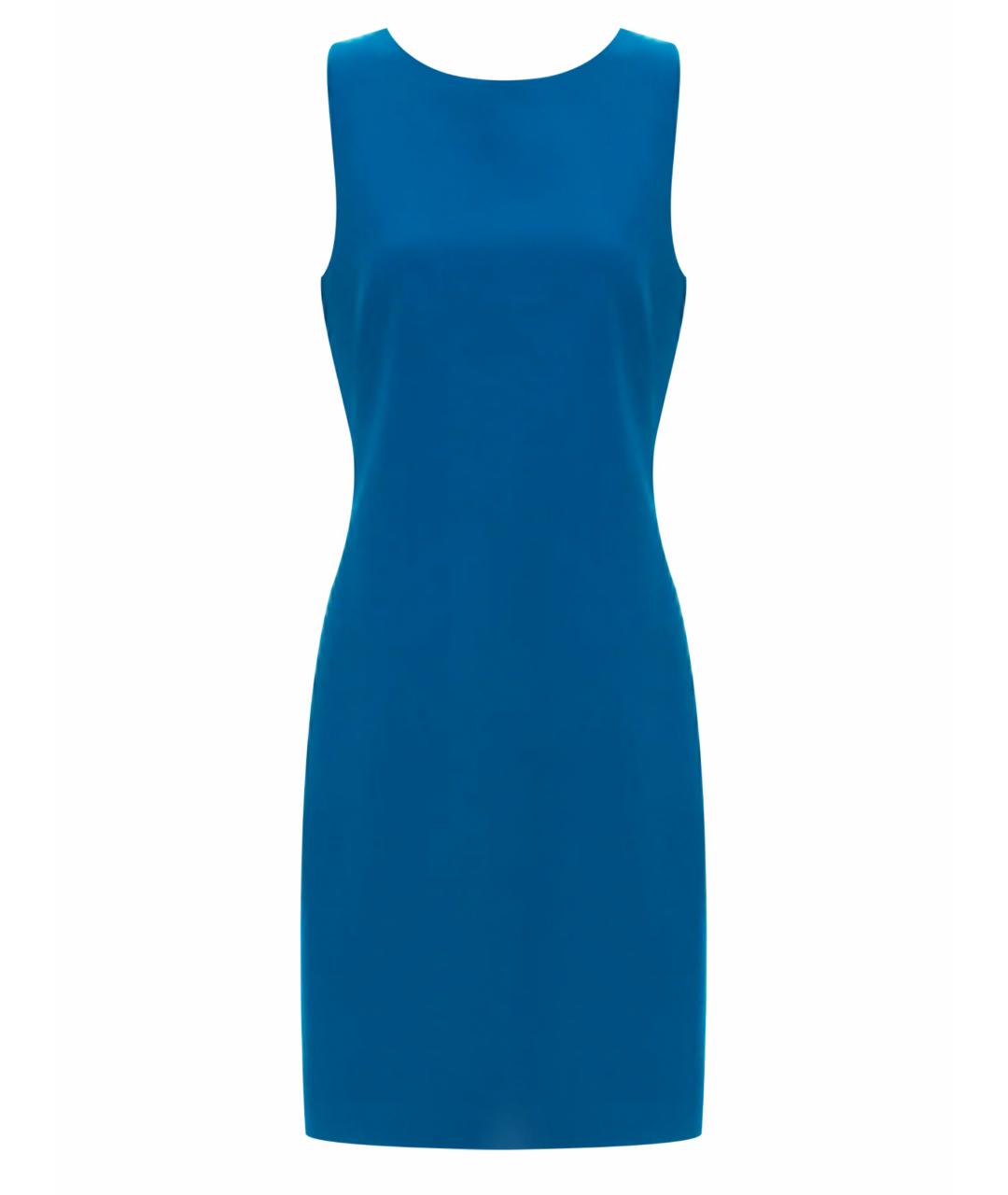 THEORY Голубое шерстяное повседневное платье, фото 1