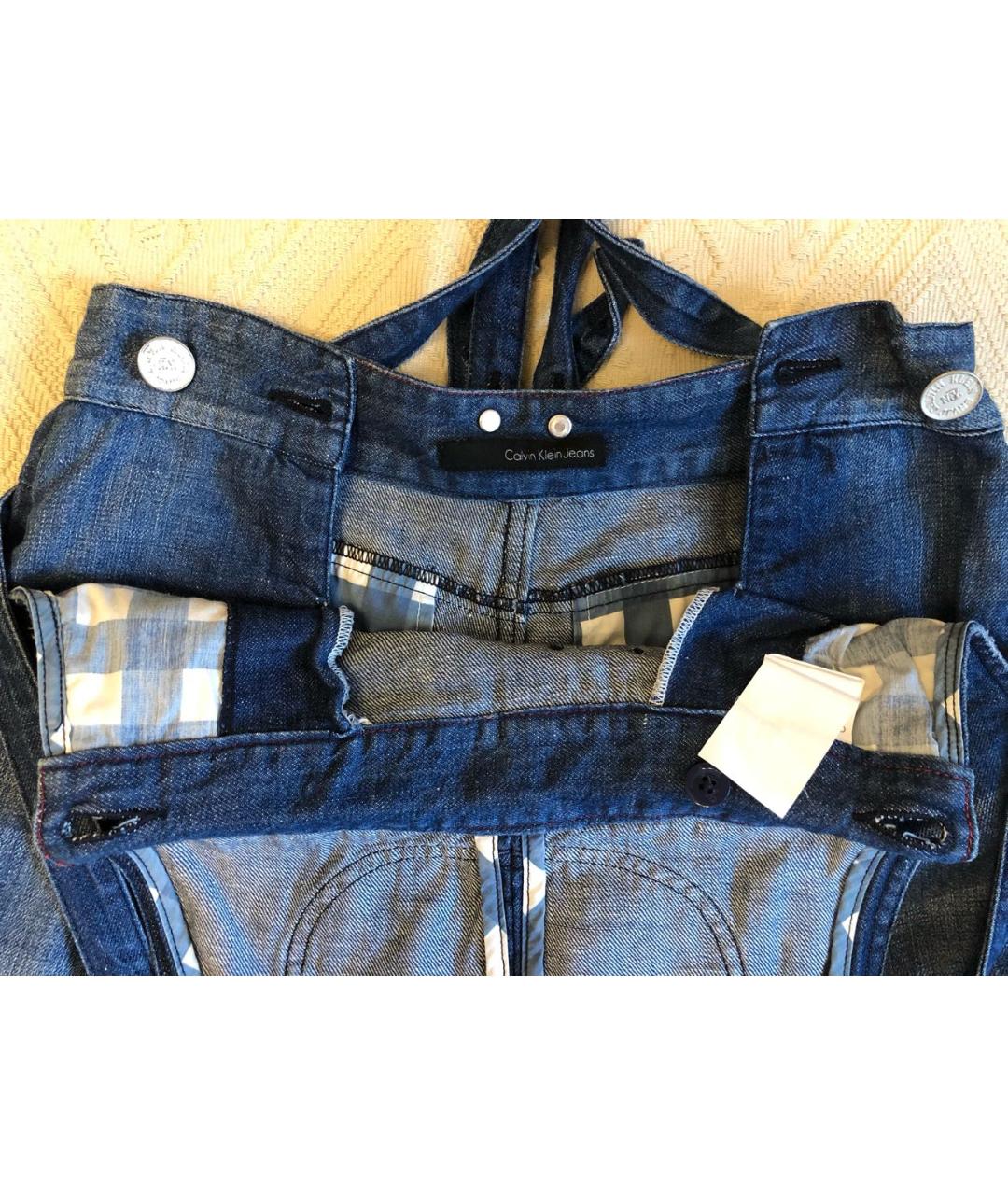 CALVIN KLEIN JEANS Синие деним шорты, фото 4