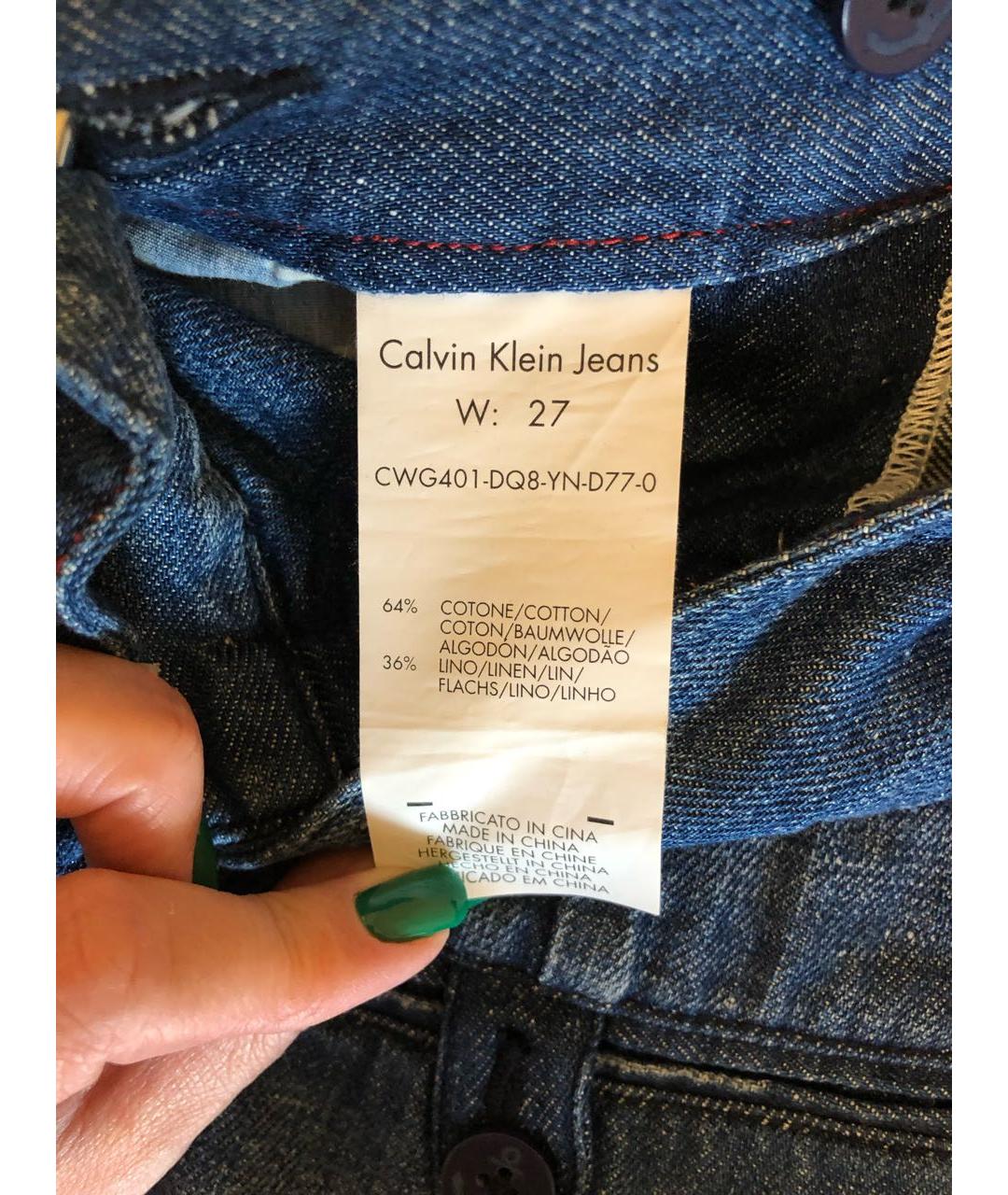 CALVIN KLEIN JEANS Синие деним шорты, фото 5