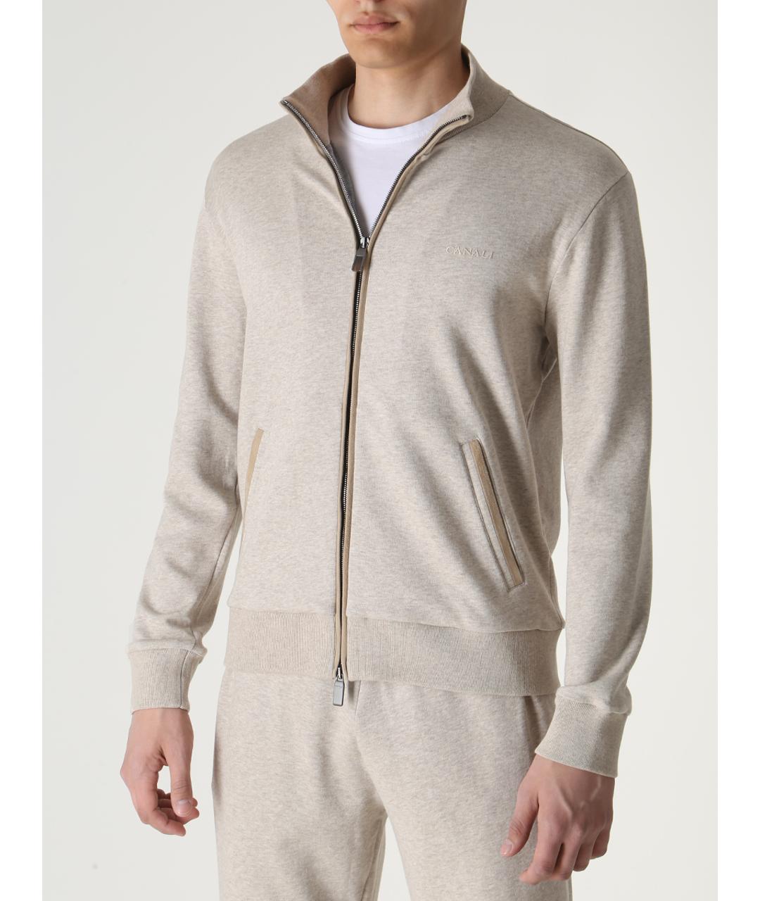 CANALI Бежевый повседневный костюм, фото 4